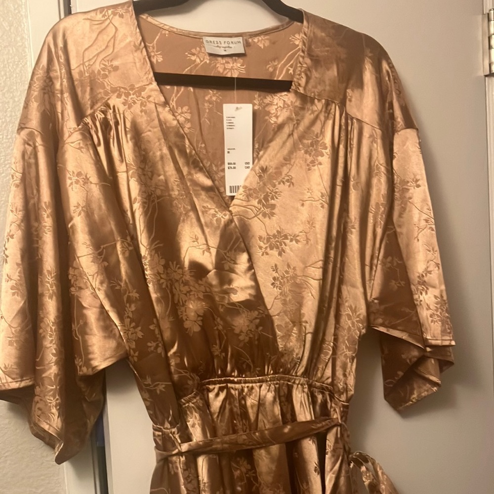 Rose Gold satin romper